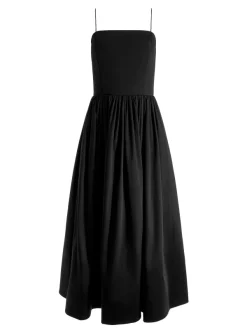 Alice and Olivia Glynis Spaghetti Strap Scarf Midi Dress-Women Dresses