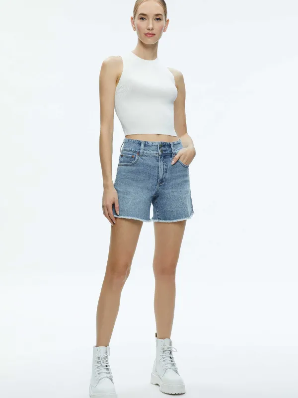 Alice and Olivia Han High Rise Wide Waistband Short-Women Shorts