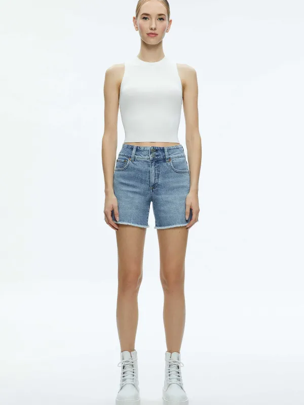 Alice and Olivia Han High Rise Wide Waistband Short-Women Shorts