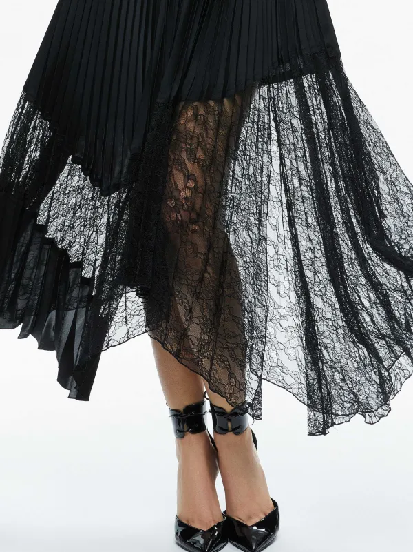 Alice and Olivia Hannah Deep V-Neck Scarf Maxi Dress-Women Dresses