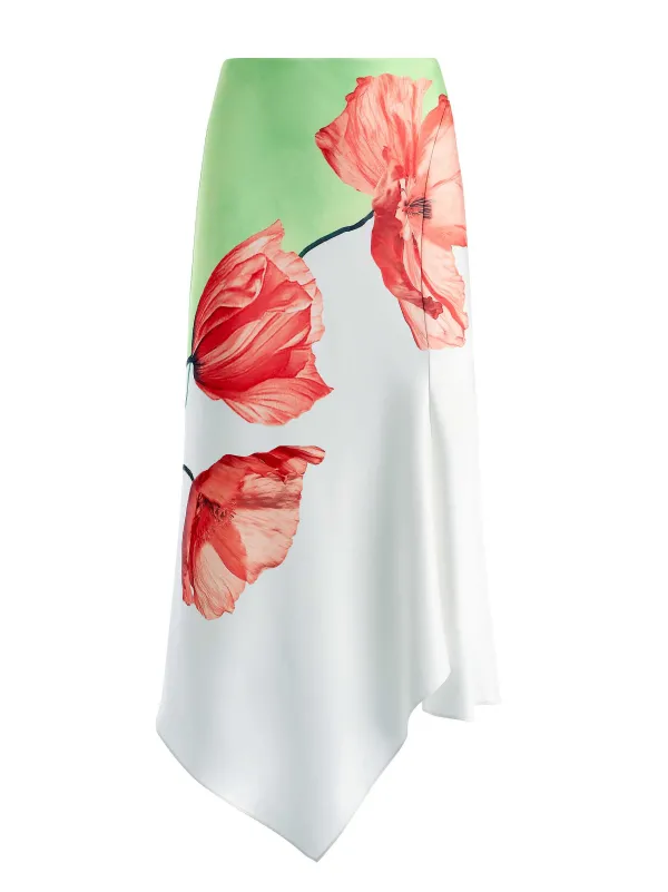 Alice and Olivia Harmony Drapey Slit Asymmetric Skirt-Women Skirts