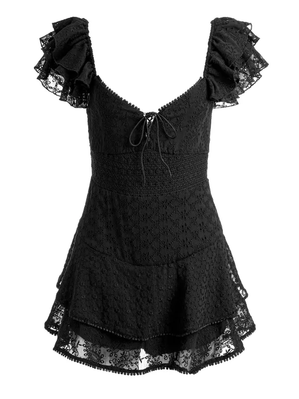Alice and Olivia Hartford Smocked Bustier Romper-Women Jumpsuits
