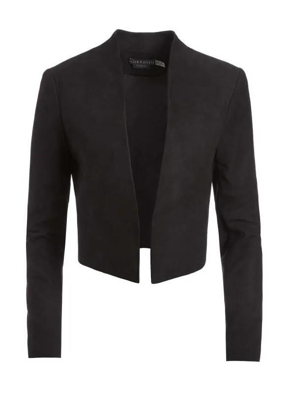 Alice and Olivia Harvey Suede Jacket-Women Jackets + Coats