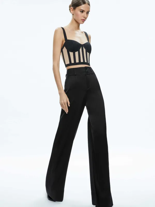 Alice and Olivia Helene Striped Bustier Top-Women Tops