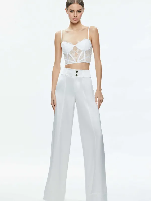 Alice and Olivia Izzy Lace Bustier Top-Women Tops
