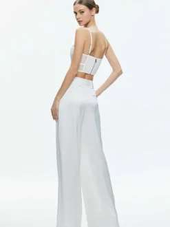 Alice and Olivia Izzy Lace Bustier Top-Women Tops