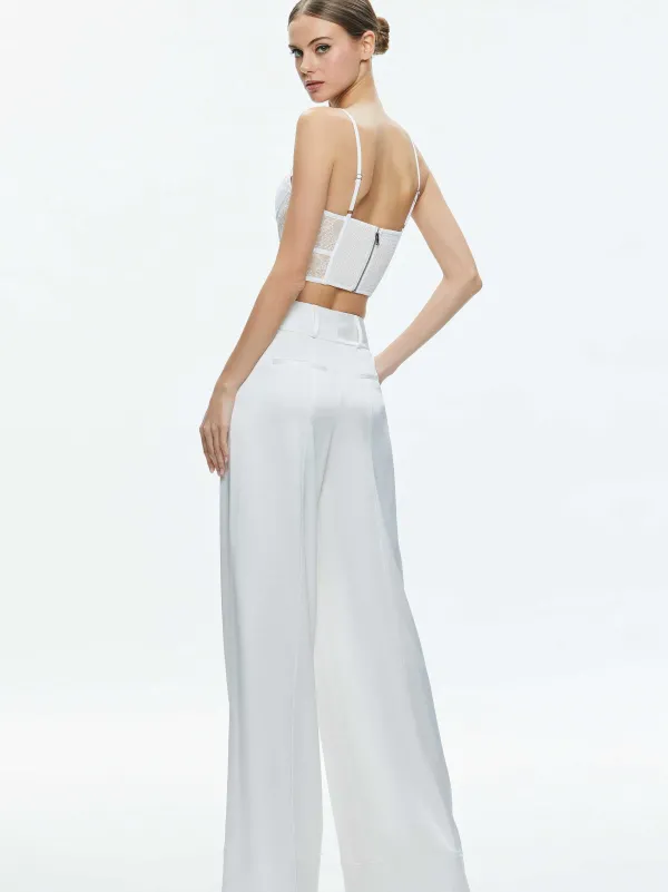 Alice and Olivia Izzy Lace Bustier Top-Women Tops