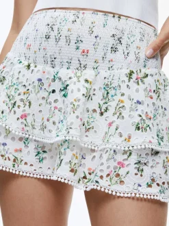 Alice and Olivia Joey Tiered Ruffled Skirt-Women Skirts