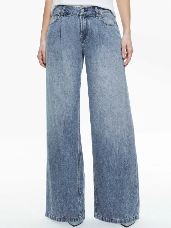 Alice and Olivia Jojo Low Rise Full Length 5 Pocket Jean-Women Pants