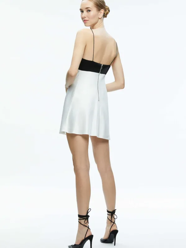 Alice and Olivia Julienne V-Neck Mini Dress-Women Dresses