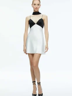 Alice and Olivia Julienne V-Neck Mini Dress-Women Dresses