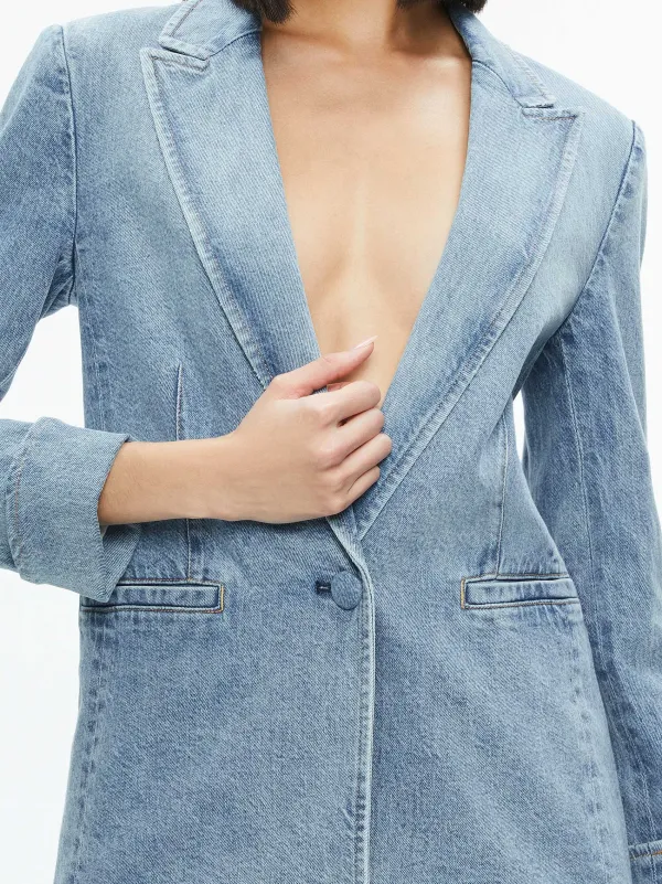 Alice and Olivia Justine Rolled Cuff Blazer-Women Jackets + Coats