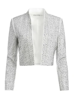 Alice and Olivia Kalia Embellished Open Front Jacket-Women Jackets + Coats