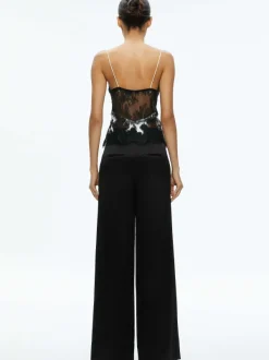 Alice and Olivia Katja Cutaway Lace Slip Top-Women Tops