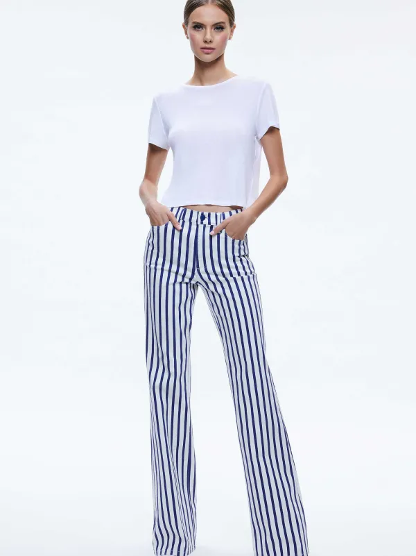 Alice and Olivia Keira Mid Rise 70S Bootcut Jean-Women Pants