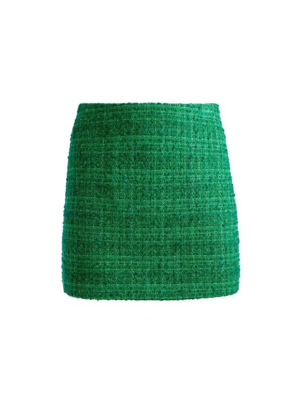 Alice and Olivia Kensie Scoop Neck Cropped Bustier + Riley Mini Skirt-Women Matching Sets