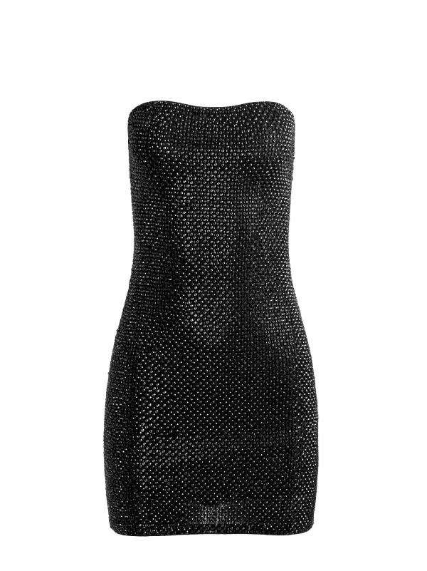 Alice and Olivia Leia Strapless Embellished Mini Dress-Women Dresses