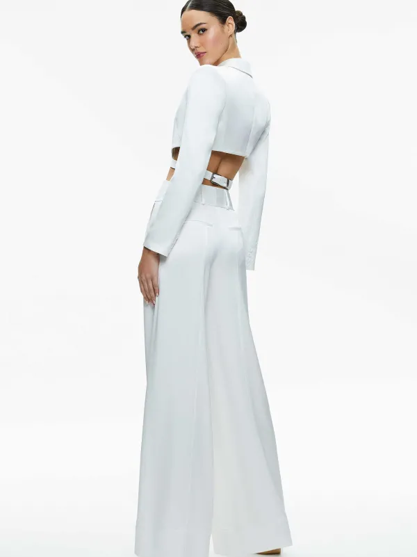 Alice and Olivia Leone Cropped Wrap Blazer-Women Tops