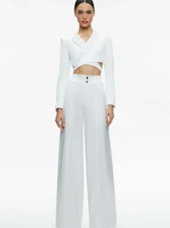 Alice and Olivia Leone Cropped Wrap Blazer-Women Tops