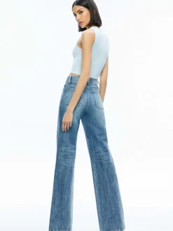 Alice and Olivia Lidell Cropped Zip Up Hoodie + Amity Sleeveless Cropped Tank-Women Matching Sets