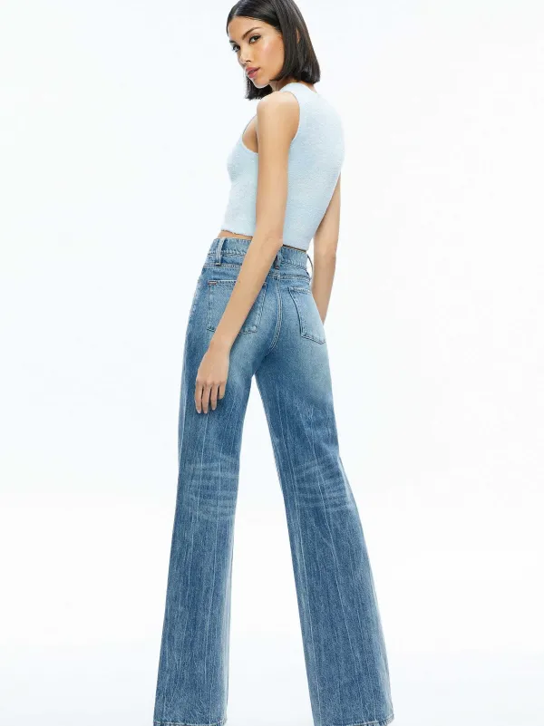 Alice and Olivia Lidell Cropped Zip Up Hoodie + Amity Sleeveless Cropped Tank-Women Matching Sets