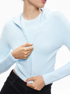 Alice and Olivia Lidell Cropped Zip Up Hoodie + Amity Sleeveless Cropped Tank-Women Matching Sets