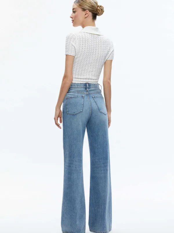 Alice and Olivia Linda Cropped Polo-Women Tops