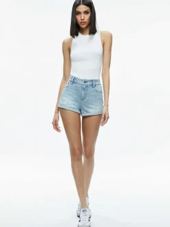 Alice and Olivia Maggie Mid Rise Vintage Shorts-Women Shorts