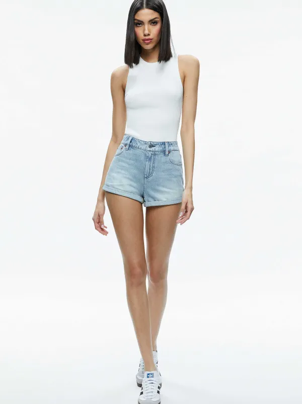 Alice and Olivia Maggie Mid Rise Vintage Shorts-Women Shorts