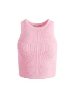 Alice and Olivia Marin Curved Hem Tank-Women Tops