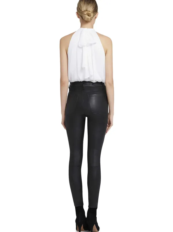 Alice and Olivia Maris Halter Neck Gathered Top-Women Tops