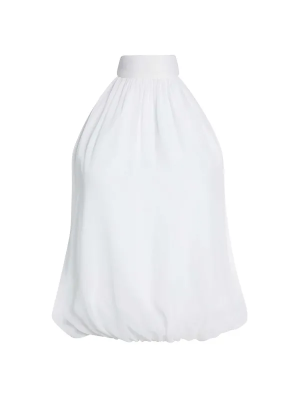 Alice and Olivia Maris Halter Neck Gathered Top-Women Tops