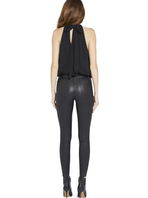 Alice and Olivia Maris Halter Neck Gathered Top-Women Tops