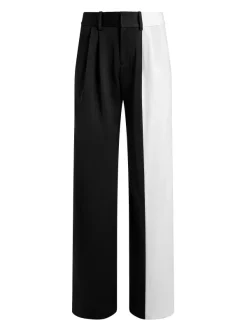 Alice and Olivia Meri Color Block Blazer Top + Pompey Color Block Pant-Women Matching Sets