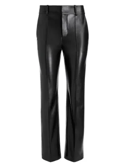 Alice and Olivia Ming Vegan Leather Ankle Pant-Women Pants