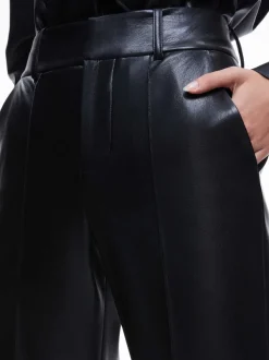 Alice and Olivia Ming Vegan Leather Ankle Pant-Women Pants
