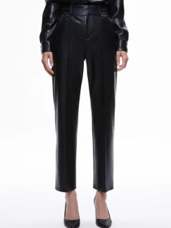 Alice and Olivia Ming Vegan Leather Ankle Pant-Women Pants
