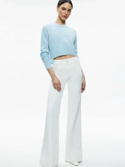 Alice and Olivia Missa 5 Pocket High Rise Wide Leg Jean-Women Pants
