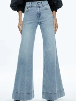 Alice and Olivia Missa High Rise Wide Leg Jean-Women Pants