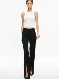 Alice and Olivia Mya Contrast Piping Fitted Blazer + Princess Contrast Piping Pant-Women Matching Sets