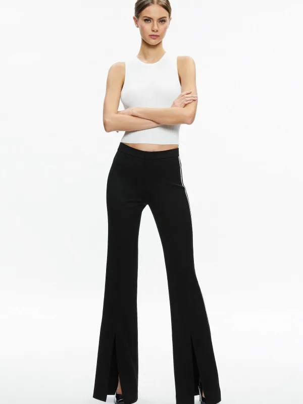 Alice and Olivia Mya Contrast Piping Fitted Blazer + Princess Contrast Piping Pant-Women Matching Sets