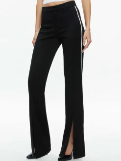 Alice and Olivia Mya Contrast Piping Fitted Blazer + Princess Contrast Piping Pant-Women Matching Sets