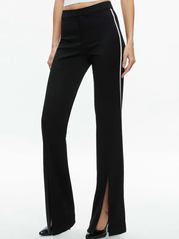 Alice and Olivia Mya Contrast Piping Fitted Blazer + Princess Contrast Piping Pant-Women Matching Sets