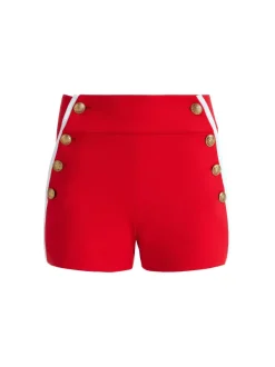 Alice and Olivia Narin High Rise Button Front Short-Women Shorts