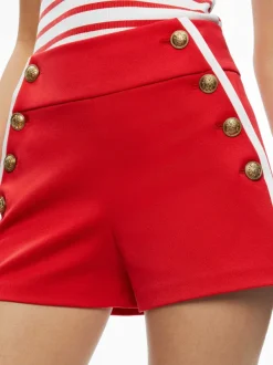 Alice and Olivia Narin High Rise Button Front Short-Women Shorts