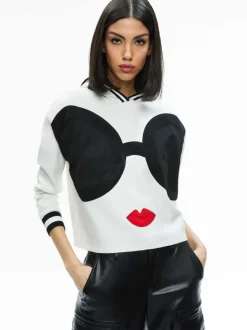 Alice and Olivia Oscar Staceface Hoodie-Women Sweaters