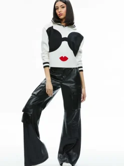 Alice and Olivia Oscar Staceface Hoodie-Women Sweaters