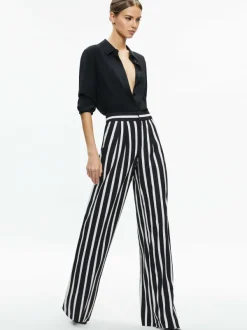 Alice and Olivia Pompey High Waisted Pleated Pants-Women Pants