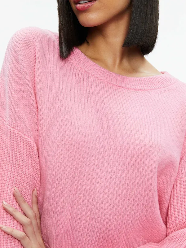 Alice and Olivia Posey Crewneck Sweater-Women Sweaters