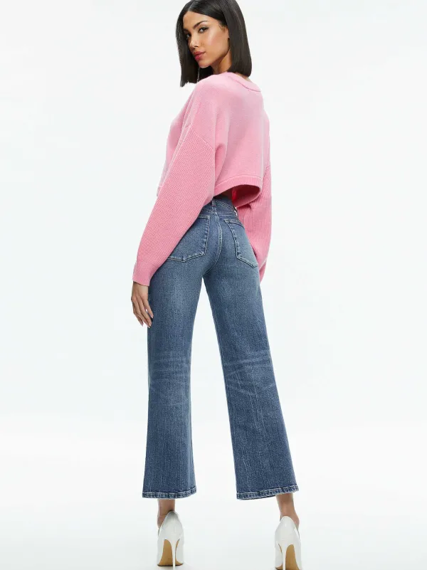 Alice and Olivia Posey Crewneck Sweater-Women Sweaters